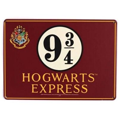 Logoshirt Harry Potter – Platform 9 3/4 – plechová ceduľa na stenu, veľ. A5 Logoshirt Harry Potter – Platform 9 3/4 – plechová ceduľa na stenu, veľ. A5