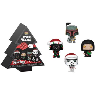 Funko Pop! Star Wars Holiday 2024 Pocket Keychains 4-Pack Tree Holiday Box 4 cm Funko Pop! Star Wars Holiday 2024 Pocket Keychains 4-Pack Tree Holiday Box 4 cm