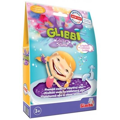 Simba Glibbi Glitter Slime sliz fialový trblietavý, DP10 Simba Glibbi Glitter Slime sliz fialový trblietavý, DP10