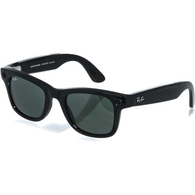 Meta RAY-BAN Meta Wayfarer (Standard) Smart Glasses - Shiny Black, G15 Green Meta RAY-BAN Meta Wayfarer (Standard) Smart Glasses - Shiny Black, G15 Green