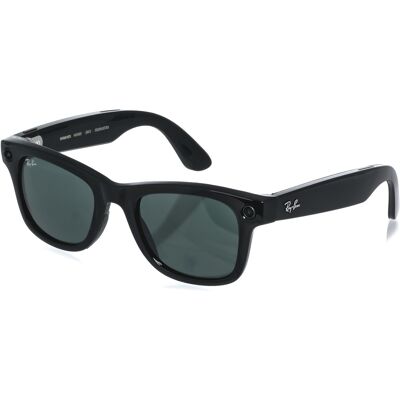 Meta RAY-BAN Meta Wayfarer (Standard) Smart Glasses (Gen 2) – Shiny Black, G15 Green Meta RAY-BAN Meta Wayfarer (Standard) Smart Glasses (Gen 2) – Shiny Black, G15 Green