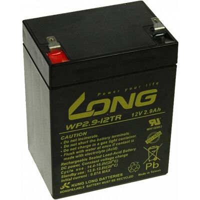 Long 12V 2.9 Ah olovený akumulátor F1 (WP2.9-12TR) Long 12V 2.9 Ah olovený akumulátor F1 (WP2.9-12TR)
