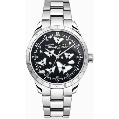 Thomas Sabo WA0432-201-203-34 Butterflies silver colored 34 mm 10 ATM Thomas Sabo WA0432-201-203-34 Butterflies silver colored 34 mm 10 ATM