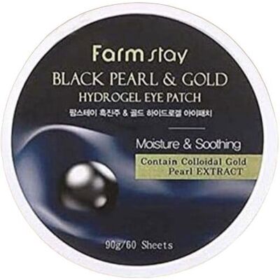 FARM STAY Black Pearl Gold Hydrogel Eye Patch 60 ks (90 g) FARM STAY Black Pearl Gold Hydrogel Eye Patch 60 ks (90 g)
