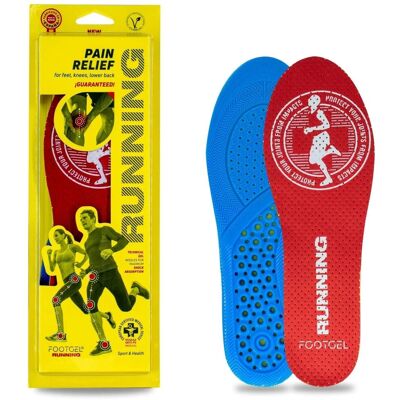 Footgel Gélové vložky do topánok RUNNING s vôňou eukalyptus, veľkosť 39-42 Footgel Gélové vložky do topánok RUNNING s vôňou eukalyptus, veľkosť 39-42