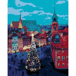Diamondi – Diamantové maľovanie – VIANOČNÝ STROMČEK PRED ZÁMKOM VO VARŠAVE, 40 × 50 cm, bez rámu a bez vypnutia plátna Diamondi – Diamantové maľovanie – VIANOČNÝ STROMČEK PRED ZÁMKOM VO VARŠAVE, 40 × 50 cm, bez rámu a bez vypnutia plátna