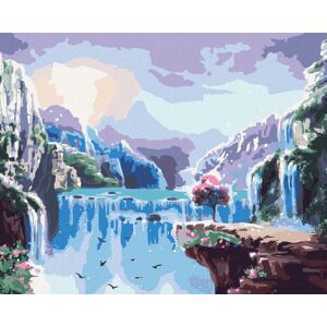 Diamondi – Diamantové maľovanie – ROZPRÁVKOVÁ KRAJINA S VODOPÁDMI, 40 × 50 cm, bez rámu a bez vypnutia plátna Diamondi – Diamantové maľovanie – ROZPRÁVKOVÁ KRAJINA S VODOPÁDMI, 40 × 50 cm, bez rámu a bez vypnutia plátna