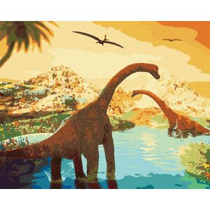 Diamondi – Diamantové maľovanie – KRÁSNA KRAJINA S DINOSAURAMI, 40 × 50 cm, bez rámu a bez vypnutia plátna Diamondi – Diamantové maľovanie – KRÁSNA KRAJINA S DINOSAURAMI, 40 × 50 cm, bez rámu a bez vypnutia plátna