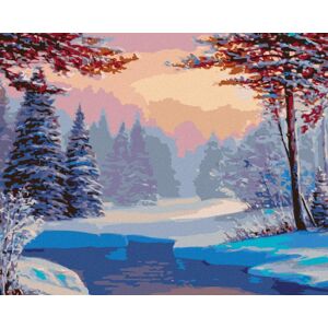 Diamondi – Diamantové maľovanie – ZASNEŽENÁ KRAJINA S RIEKOU, 40 × 50 cm, bez rámu a bez vypnutia plátna Diamondi – Diamantové maľovanie – ZASNEŽENÁ KRAJINA S RIEKOU, 40 × 50 cm, bez rámu a bez vypnutia plátna