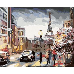 Diamondi – Diamantové maľovanie – PARÍŽ A ĽUDIA NA ULICI, 40 × 50 cm, vypnuté plátno na rám Diamondi – Diamantové maľovanie – PARÍŽ A ĽUDIA NA ULICI, 40 × 50 cm, vypnuté plátno na rám