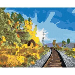 Diamondi – Diamantové maľovanie – LETNÁ KRAJINA S ŽELEZNICOU, 40 × 50 cm, bez rámu a bez vypnutia plátna Diamondi – Diamantové maľovanie – LETNÁ KRAJINA S ŽELEZNICOU, 40 × 50 cm, bez rámu a bez vypnutia plátna