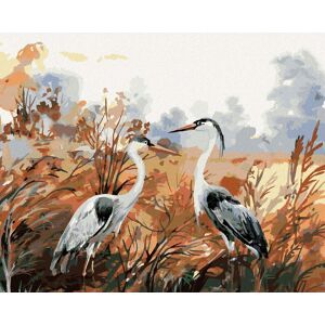 Diamondi – JESENNÁ KRAJINA SO ŽERIAVMI, 40 × 50 cm, bez rámu a bez napnutého plátna Diamondi – JESENNÁ KRAJINA SO ŽERIAVMI, 40 × 50 cm, bez rámu a bez napnutého plátna