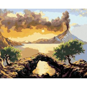 Diamondi – KRAJINA S VÝBUCHOM SOPKY, 40 × 50 cm, bez rámu a bez napnutia plátna Diamondi – KRAJINA S VÝBUCHOM SOPKY, 40 × 50 cm, bez rámu a bez napnutia plátna