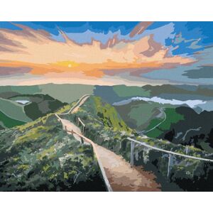 Diamondi – HORSKÁ KRAJINA S TURISTICKOU CESTOU, 40 × 50 cm, vypnuté plátno na rám Diamondi – HORSKÁ KRAJINA S TURISTICKOU CESTOU, 40 × 50 cm, vypnuté plátno na rám