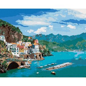 Diamondi – KRAJINA NA POBREŽÍ AMALFI V TALIANSKU, 40 × 50 cm, napnuté plátno na rám Diamondi – KRAJINA NA POBREŽÍ AMALFI V TALIANSKU, 40 × 50 cm, napnuté plátno na rám