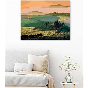 Diamondi – TOSKÁNSKA KRAJINA A VÝCHOD SLNKA, 40 × 50 cm, napnuté plátno na rám Diamondi – TOSKÁNSKA KRAJINA A VÝCHOD SLNKA, 40 × 50 cm, napnuté plátno na rám