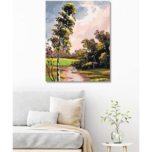 Diamondi – LETNÁ KRAJINA S BREZOU A JAZIERKOM, 40 × 50 cm, bez rámu a bez napnutia plátna Diamondi – LETNÁ KRAJINA S BREZOU A JAZIERKOM, 40 × 50 cm, bez rámu a bez napnutia plátna