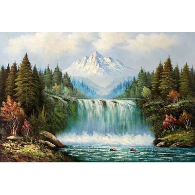 Norimpex Krajina s vodopádom a horou 30 × 40 cm Norimpex Krajina s vodopádom a horou 30 × 40 cm