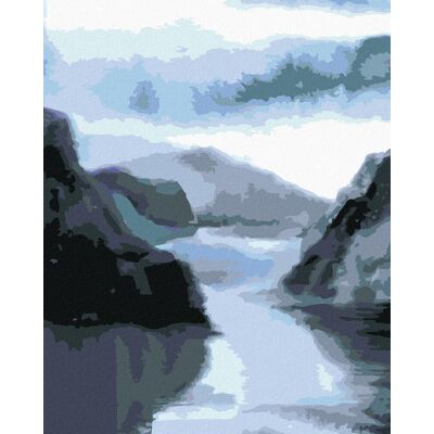 Diamondi – Diamantové maľovanie – KRAJINA V NÓRSKU, 40 × 50 cm, vypnuté plátno na rám Diamondi – Diamantové maľovanie – KRAJINA V NÓRSKU, 40 × 50 cm, vypnuté plátno na rám
