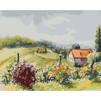 Diamondi – Diamantové maľovanie – KRAJINA S VINICAMI, 40 × 50 cm, vypnuté plátno na rám Diamondi – Diamantové maľovanie – KRAJINA S VINICAMI, 40 × 50 cm, vypnuté plátno na rám