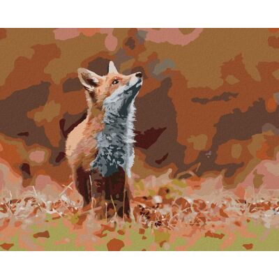 zuty Líška v lese, 80 × 100 cm, bez rámu a bez napnutia plátna zuty Líška v lese, 80 × 100 cm, bez rámu a bez napnutia plátna