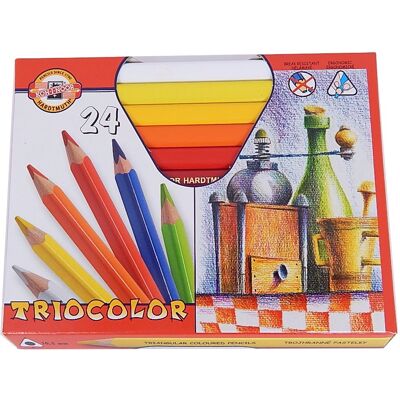 KOH-I-NOOR TRIOCOLOR JUMBO 3154/24 – trojhranné pastelky – 24 ks KOH-I-NOOR TRIOCOLOR JUMBO 3154/24 – trojhranné pastelky – 24 ks