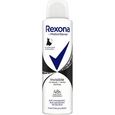 Rexona Invisible Black + White antiperspirant v spreji 150 ml Rexona Invisible Black + White antiperspirant v spreji 150 ml