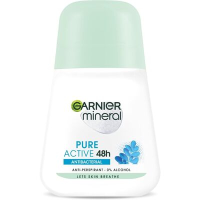 GARNIER Mineral Pure Active Antibacterial Roll-On Antiperspirant 50 ml GARNIER Mineral Pure Active Antibacterial Roll-On Antiperspirant 50 ml