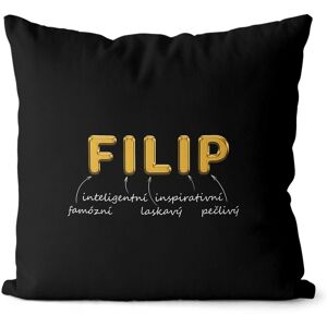 Impar polštář zlatý muž. jméno Filip Impar polštář zlatý muž. jméno Filip