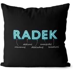 Impar, vankúš neónový muž. meno Radek Impar, vankúš neónový muž. meno Radek