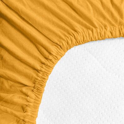 Kaptan Plachta Jersey Lux do postieľky 70 x 140 cm žltá Kaptan Plachta Jersey Lux do postieľky 70 x 140 cm žltá