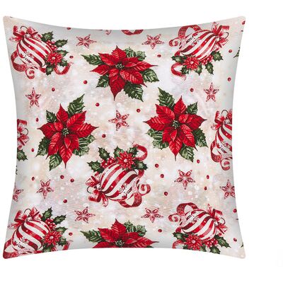 BELLATEX Vianoce vankúšik 40 × 40 cm, 55/131 vianočná hviezda a ozdoby BELLATEX Vianoce vankúšik 40 × 40 cm, 55/131 vianočná hviezda a ozdoby