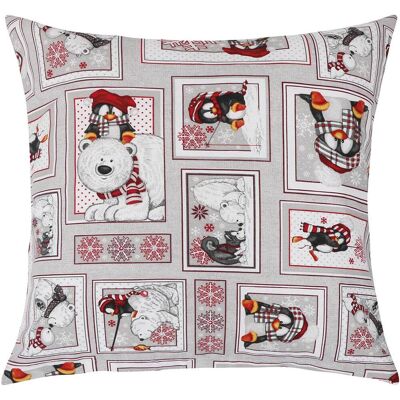 BELLATEX Vianoce vankúšik 40 × 40 cm 55/122 zimný patchwork BELLATEX Vianoce vankúšik 40 × 40 cm 55/122 zimný patchwork