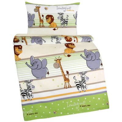 BELLATEX Obliečky detské AGÁTA KREP 80/035 safari zelené 90 × 135, 45 × 60 BELLATEX Obliečky detské AGÁTA KREP 80/035 safari zelené 90 × 135, 45 × 60