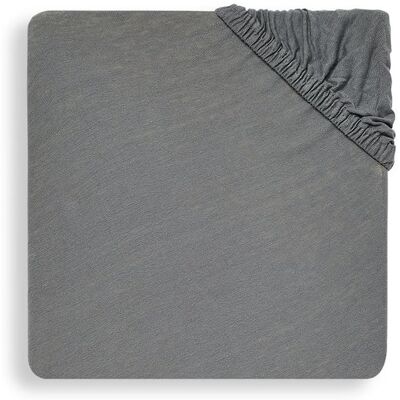Jollein Plachta do postieľky napínacia 40/50 × 80/90 cm Storm Grey Jollein Plachta do postieľky napínacia 40/50 × 80/90 cm Storm Grey