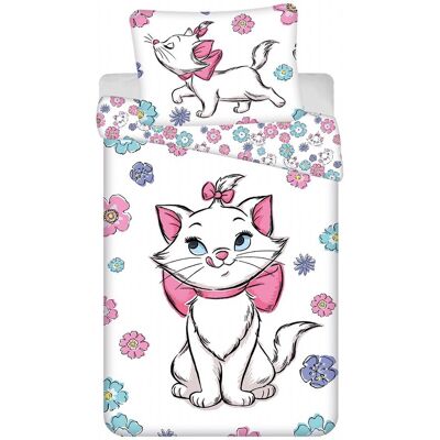 Jerry Fabrics obliečky Marie Cat Floral, 140 × 200, 70 × 90 cm Jerry Fabrics obliečky Marie Cat Floral, 140 × 200, 70 × 90 cm