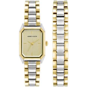 Anne Klein dámske hodinky hranaté strieborné AK/5019TTST Anne Klein dámske hodinky hranaté strieborné AK/5019TTST