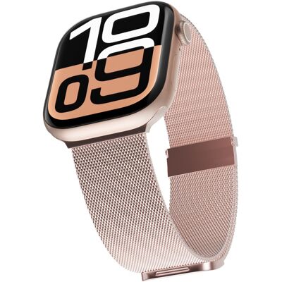 Epico Milanese+ remienok pre Apple Watch SE/Series 1 – 9 (38/40/41 mm)/10 – 11 (42 mm) – ružovo zlatý Epico Milanese+ remienok pre Apple Watch SE/Series 1 – 9 (38/40/41 mm)/10 – 11 (42 mm) – ružovo zlatý