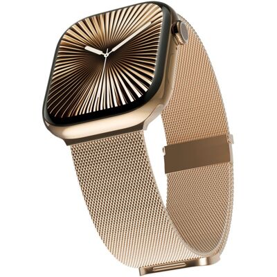 Epico Milanese+ pre Apple Watch SE/Series 1 – 9 (42/44/45 mm)/10 – 11 (46 mm)/Ultra (49 mm) – zlatý Epico Milanese+ pre Apple Watch SE/Series 1 – 9 (42/44/45 mm)/10 – 11 (46 mm)/Ultra (49 mm) – zlatý