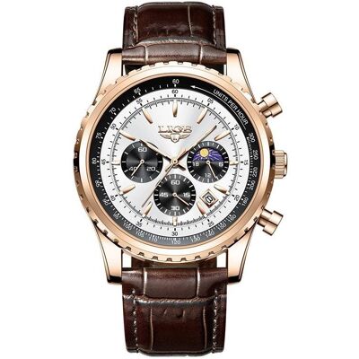 Lige Man 8989-10 rose gold silver Lige Man 8989-10 rose gold silver