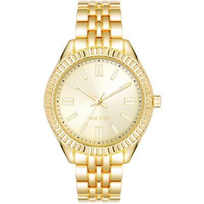 Nine West dámske hodinky okrúhle zlaté NW/3004CHGB Nine West dámske hodinky okrúhle zlaté NW/3004CHGB