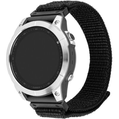 FIXED Nylon Sporty Strap na Garmin QuickFit 22 mm čierny FIXED Nylon Sporty Strap na Garmin QuickFit 22 mm čierny