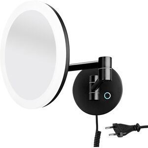 Nimco LED Kozmetické zrkadlo podsvietené čierne okrúhle – dotykové ZK-20265-90 Nimco LED Kozmetické zrkadlo podsvietené čierne okrúhle – dotykové ZK-20265-90