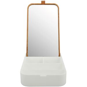 Spirella zrkadlo so šperkovnicou Alais, 22 × 13 × 23 cm, biele, plast, bambus Spirella zrkadlo so šperkovnicou Alais, 22 × 13 × 23 cm, biele, plast, bambus