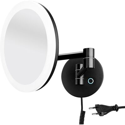 Nimco LED Kozmetické zrkadlo podsvietené čierne okrúhle – dotykové ZK-20265-90 Nimco LED Kozmetické zrkadlo podsvietené čierne okrúhle – dotykové ZK-20265-90