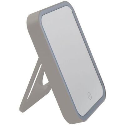 MSV kozmetické zrkadlo s LED osvetlením Ania, matné sivo-hnedé, plast MSV kozmetické zrkadlo s LED osvetlením Ania, matné sivo-hnedé, plast
