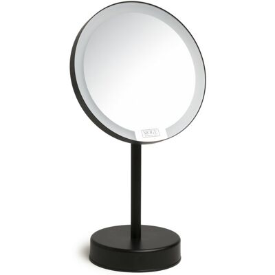 MÖVE Obojstranné kozmetické LED zrkadielko MIRRORS, black MÖVE Obojstranné kozmetické LED zrkadielko MIRRORS, black