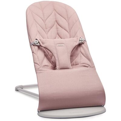 Babybjörn Babybjorn ležadlo BLISS Dusty pink Petal Woven svetlo sivá konštrukcia Babybjörn Babybjorn ležadlo BLISS Dusty pink Petal Woven svetlo sivá konštrukcia