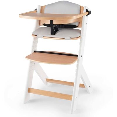 KINDERKRAFT Stolička jedálenská Enock s čalúnením White wooden, Premium KINDERKRAFT Stolička jedálenská Enock s čalúnením White wooden, Premium