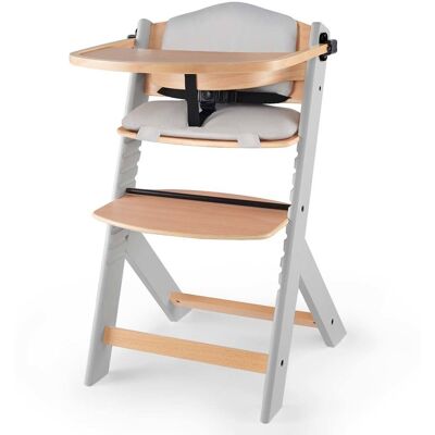 KINDERKRAFT Stolička jedálenská Enock s čalúnením Grey wooden, Premium KINDERKRAFT Stolička jedálenská Enock s čalúnením Grey wooden, Premium
